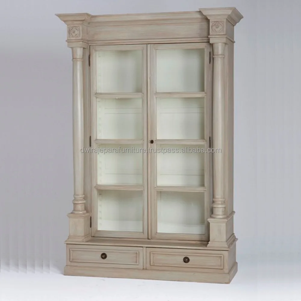 French Furniture Livingroom Showcase Cabinet 2 Glass Door