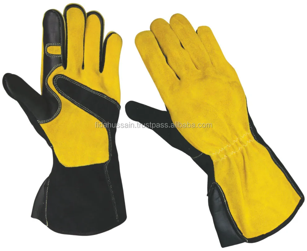 Leather Tig Welding Gloves Argon Gloves In Cowhide Split Leather Tig