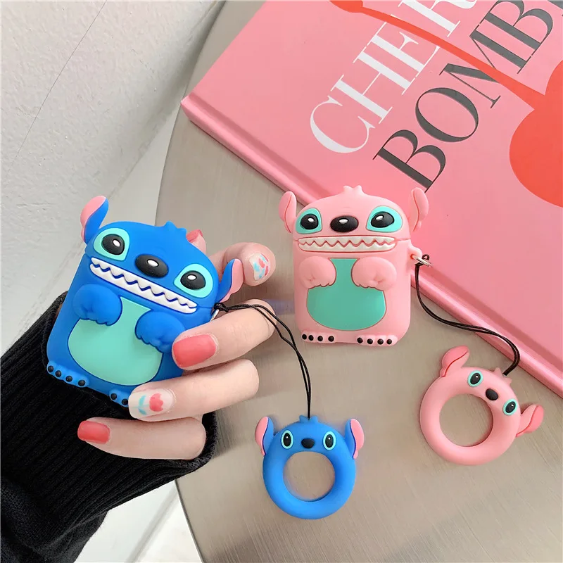 For Stitch Airpods Case, 3D Cartoon Headphone Cover For Earpods Accessories