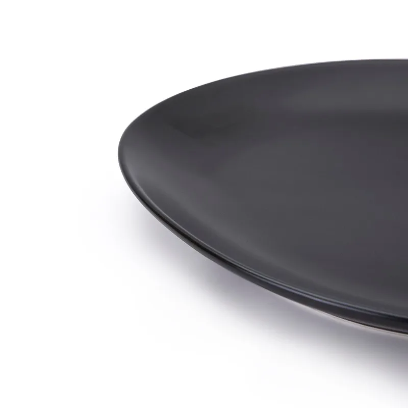 product-Two Eight-Horeca Porcelain Matt Black Plates Restaurant Dinnerware Platter, Porcelain Plate 