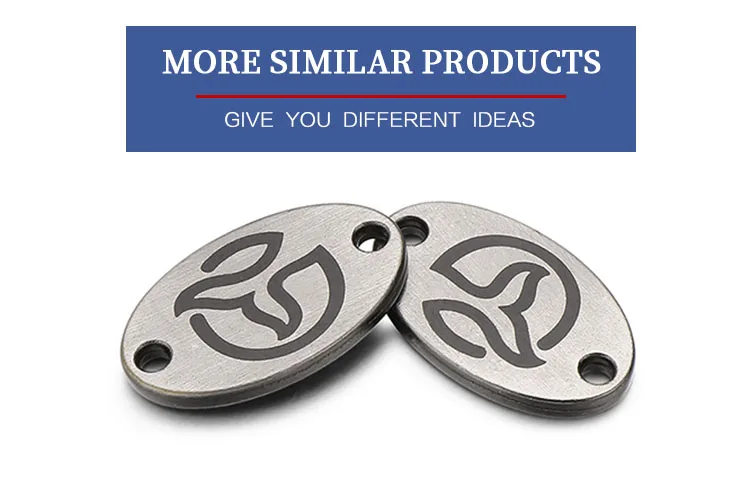 Custom brand logo sewing metal label for clothing