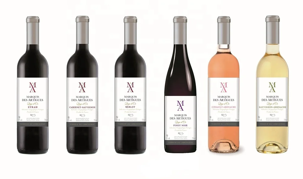 
Marquis des Artigues Pinot Noir IGP Pays d OC red French high quality wine 