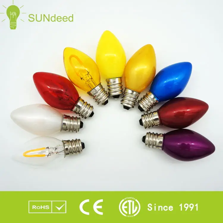 Popular 1w C7 Flame Glass Led Colorful Light Bulb Buy 1w Led Bulb