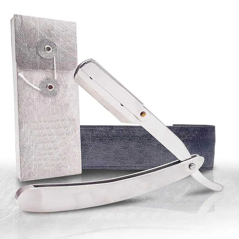 Black And Gold Shaving Knife Barber Salon Straight Cut Throat Shaving