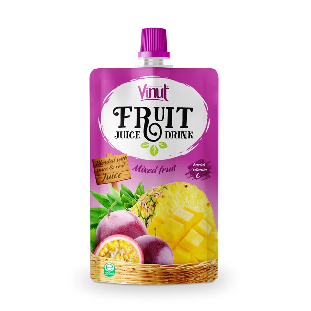 
250ml Mix Fruit Juice Pouch (bag) fruit juice bag 