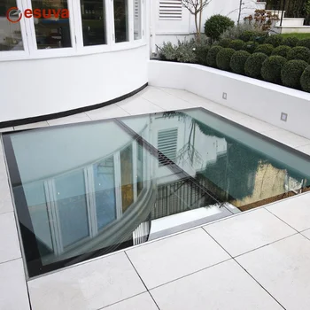 Glass Floor With Stainless Steel Frames For Pool And Musiums Glass