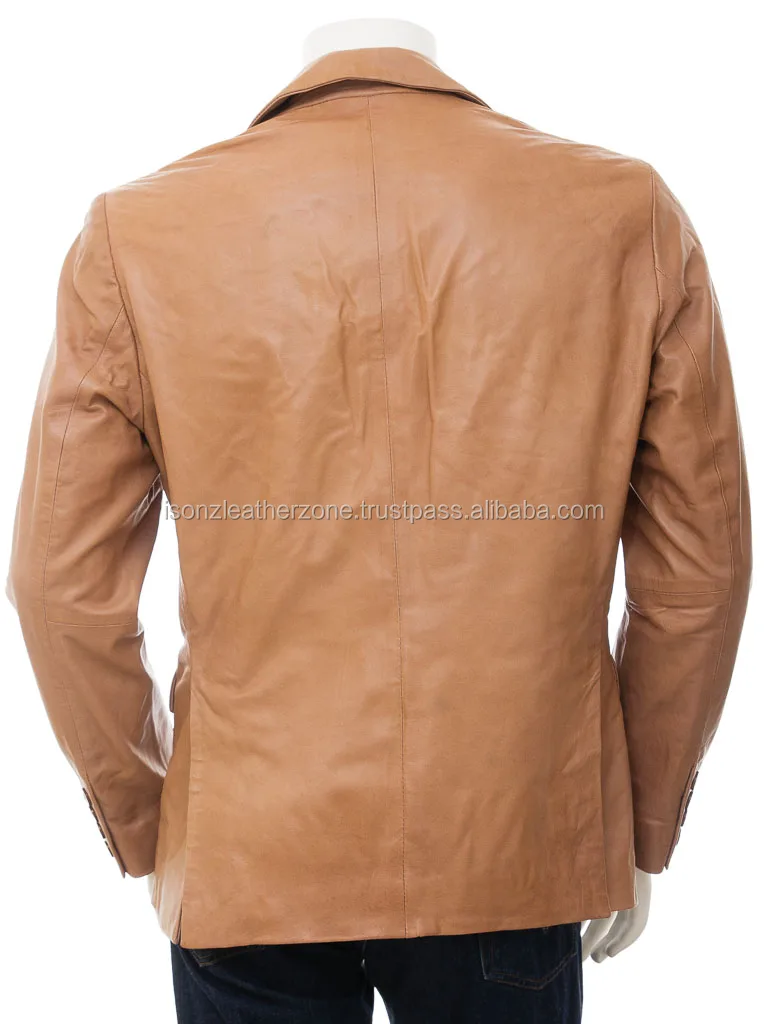 Source Brand New Men's Genuine Lambskin Leather Blazer Coat Jacket