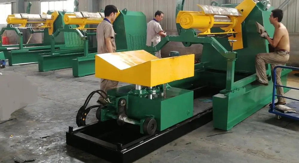 decoiler with loadng carof Hydraulic decoiler for roll forming machine