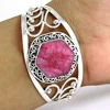 Fantabulous ruby gemstone designer bangle women jewellery 925 sterling silver bangles indian jewelry wholesale