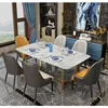 American luxury solid surface marble top restaurant square dining table furniture design table top living room