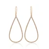 Single Cut 14K Gold French Wire Pear Drop Earrings