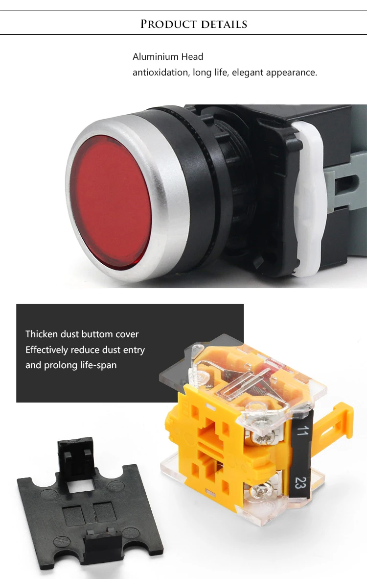 holso electrical momentary alarm push button switch