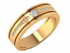 This Ring Set Is So Elegant $ Classic 14k Yellow Gold Natural Round IGI Certified Diamond Ring For Daily Wear