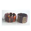 Stretch Bone and Horn Bracelets with patterns of Honey comb and plain
