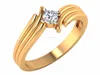 This Diamond Has So Many Carats Its' Almost A Turnip Beautiful Diamond Ring Yellow Gold Ring 14K Gold Ring 0.20 ct For Female