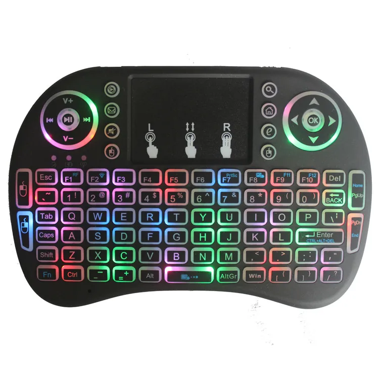 

Excel Digital Colorful Backlit 2.4GHz Wireless i8 mini keyboard for Gaming/Tv box, Option