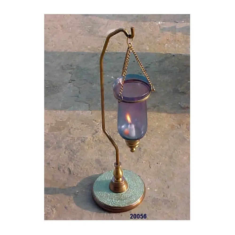 glass floor hurricane lamp