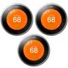 Original Nest Learning Thermostat 3rd Gen Stainless Steel 3 Pack (T3007ES)