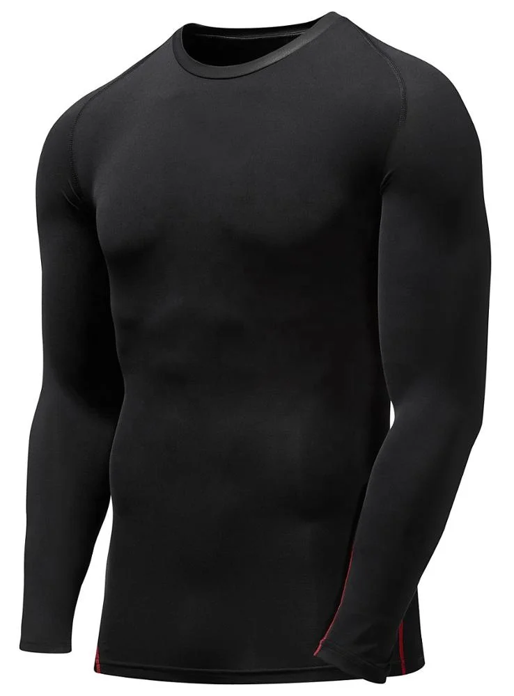 
Top Quality 85% POLYESTER 15% SPANDEX (LYCRA) CUSTOM ROUND NECK BLACK WHITE COMPRESSION SHIRT 