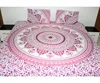 Dream Home Decorative Indian Mandala Multicolored Double Bedsheet With 2 Pillow Cover