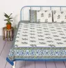 Indian handmade hippie queen bedspread bedding throw cotton bed sheet set boho tapestry with pillow set