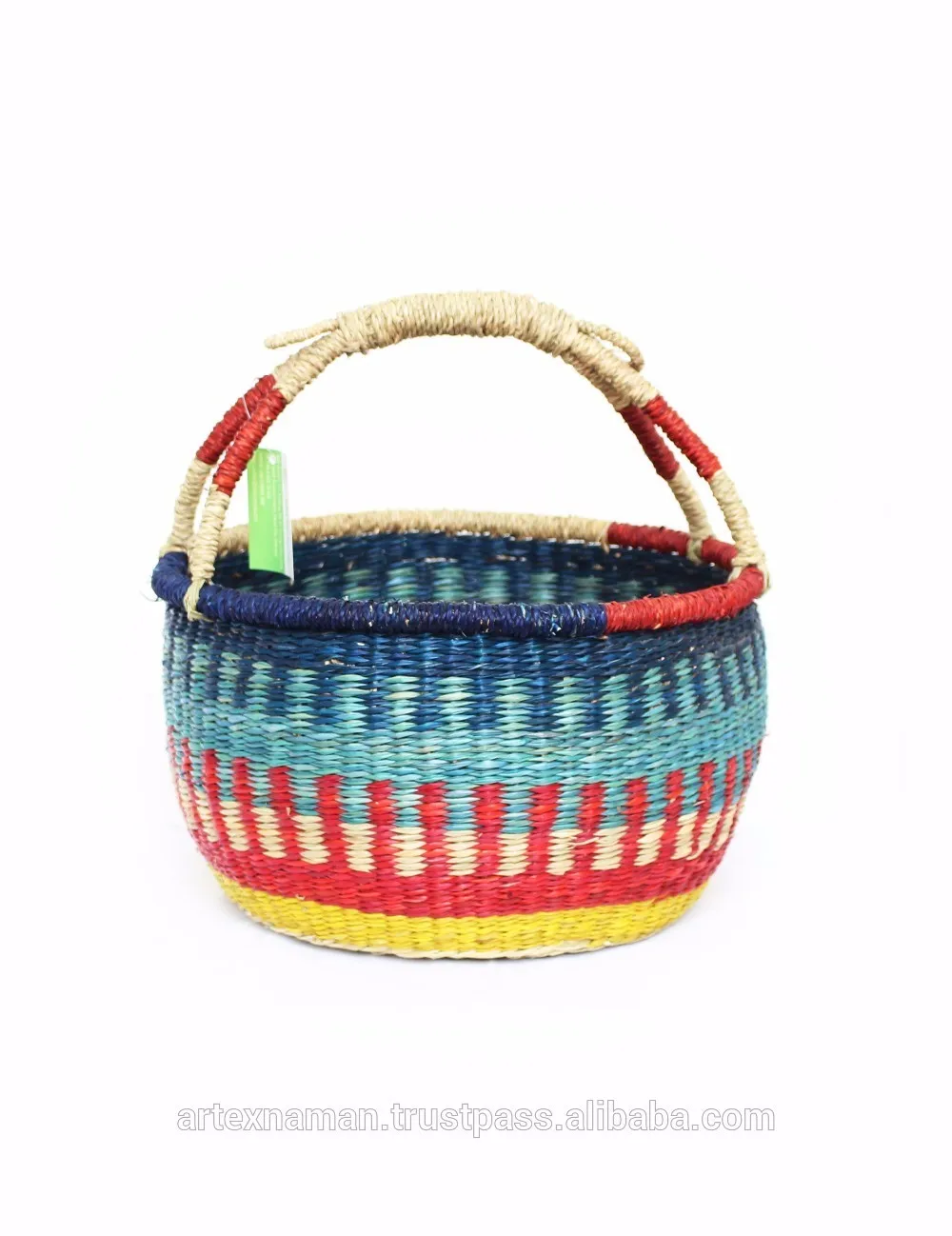 Handmade Decorative Woven Straw Water Hyacinth Seagrass Bolga Wicker