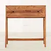 Imperial Honey Oak & Walnut Finish Solid Wood Slant Writing / Study Table Console Table