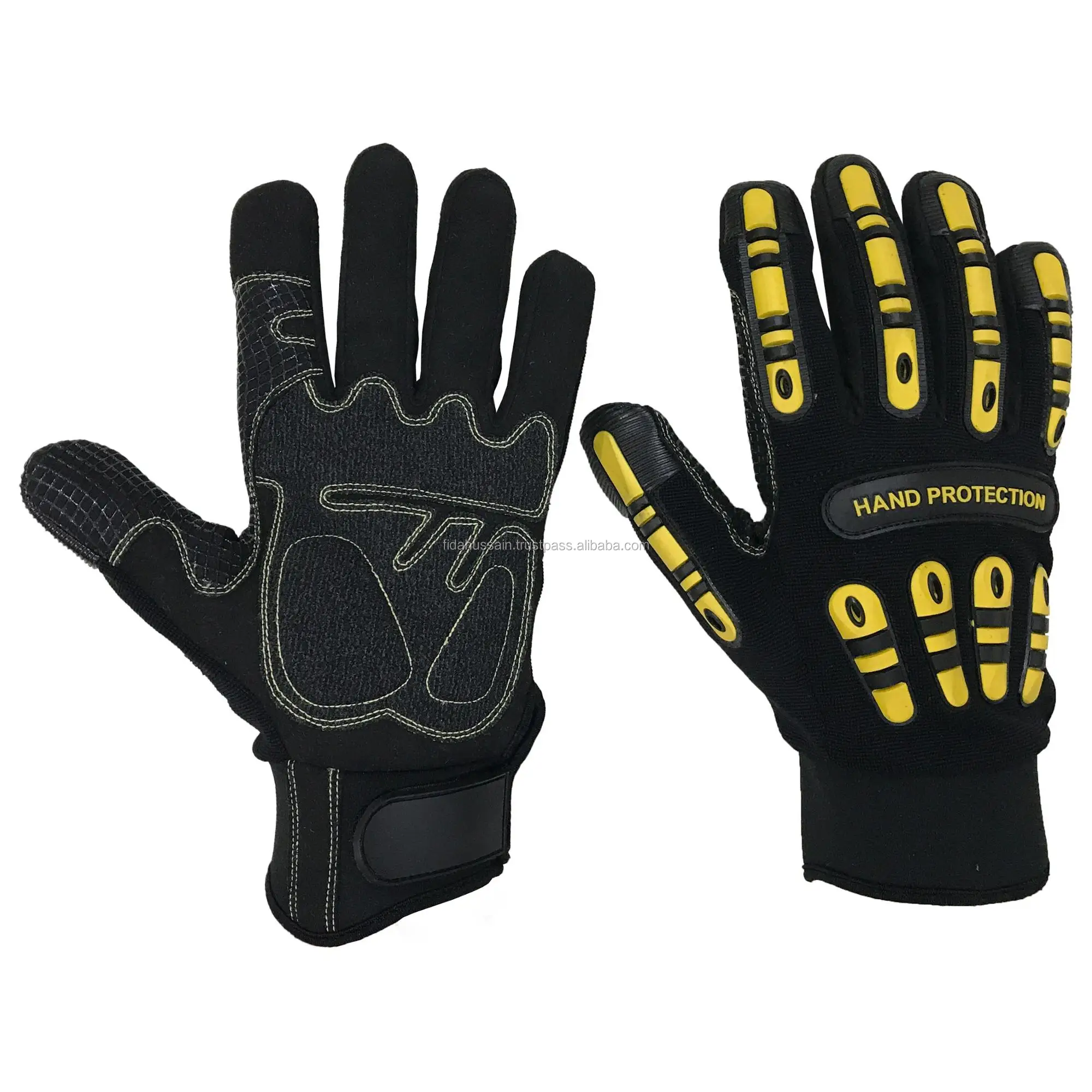 Best Quality Impact Gloves   Cut 5 Tpr Mechanic Gloves For Oil And Gas 