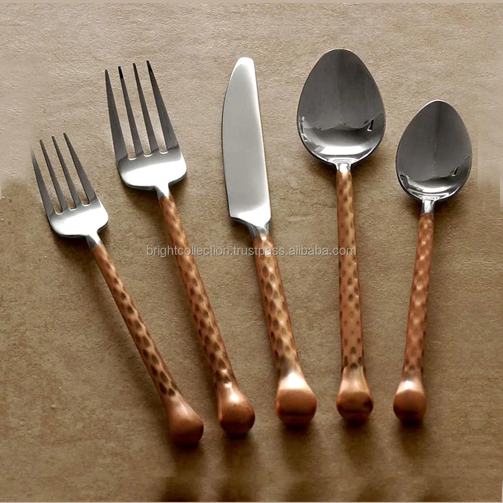 Long Lasting Hand Forged Modern Flatware Stainless Steel Wedding ...