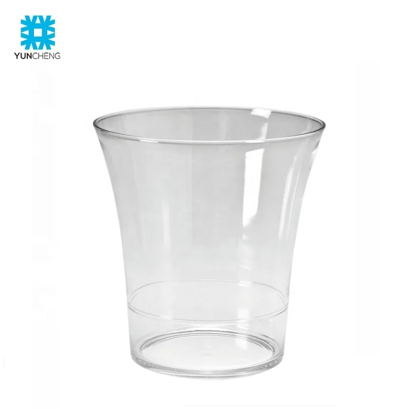 Simple Shape Plastic Acrylic Clear Wine Bottle Rack Wine Ice Cooler Ice Bucket