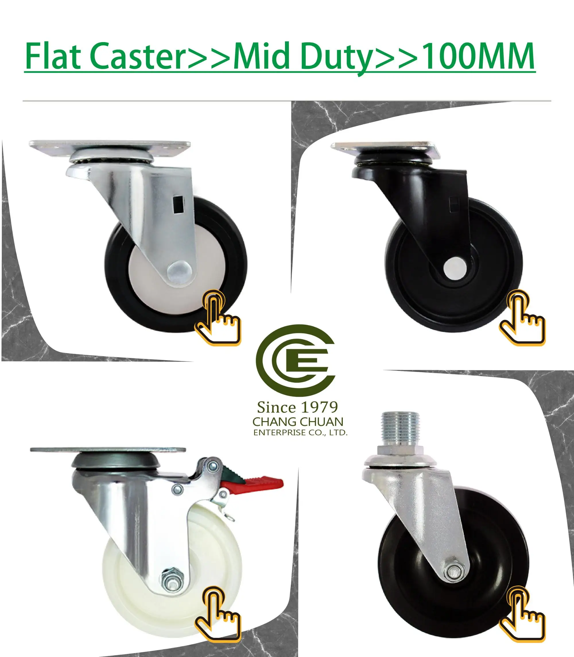 Cce Caster 4 Hard Rubber Swivel Caster Wheels 360 Degree Top Plate With Brake Buy 4 Inch Heavy Duty Furniture 608 Bantalan Kastor 100mm Heavy Duty Meja Roda Untuk Furniture Kursi Kantor