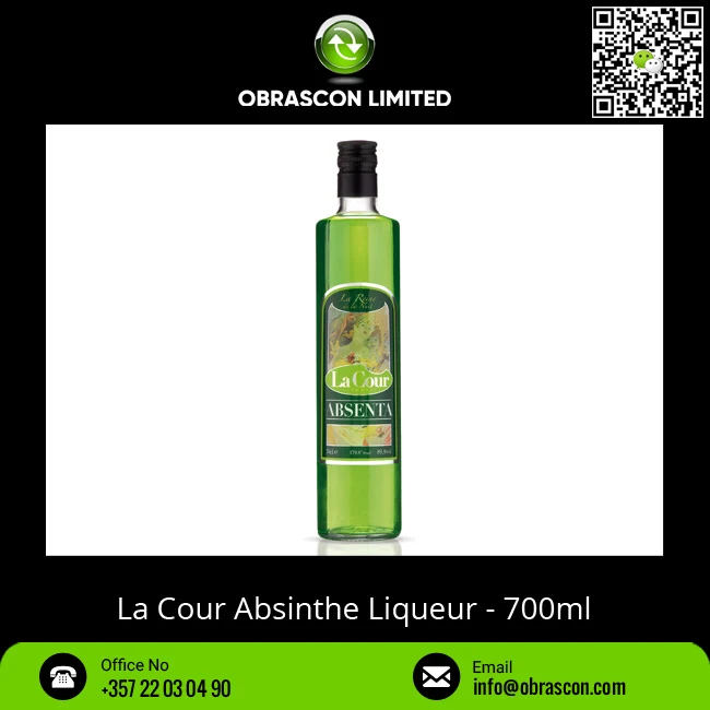
89.9% Alcohol La Cour Absinthe 700ml Distilled Liqueur Price 