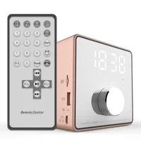 

MX02UR Remote control wireless speaker MP3 player desktop music for PC outdoor amplifier TWS HiFi bass azan digital alarm clock