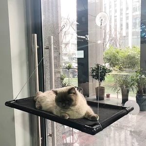 Image of Multifunctional Pet Furniture Durable High Perch Sill Kitty Sunny Soft Seat Hanging Mounted Cat Hammock Window Cat Bed for Cat