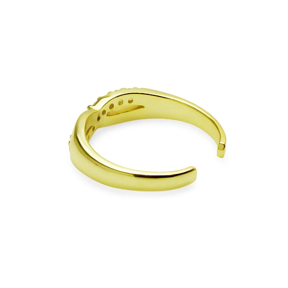 
Gold Sterling Silver Infinity Adjustable Toe Ring 
