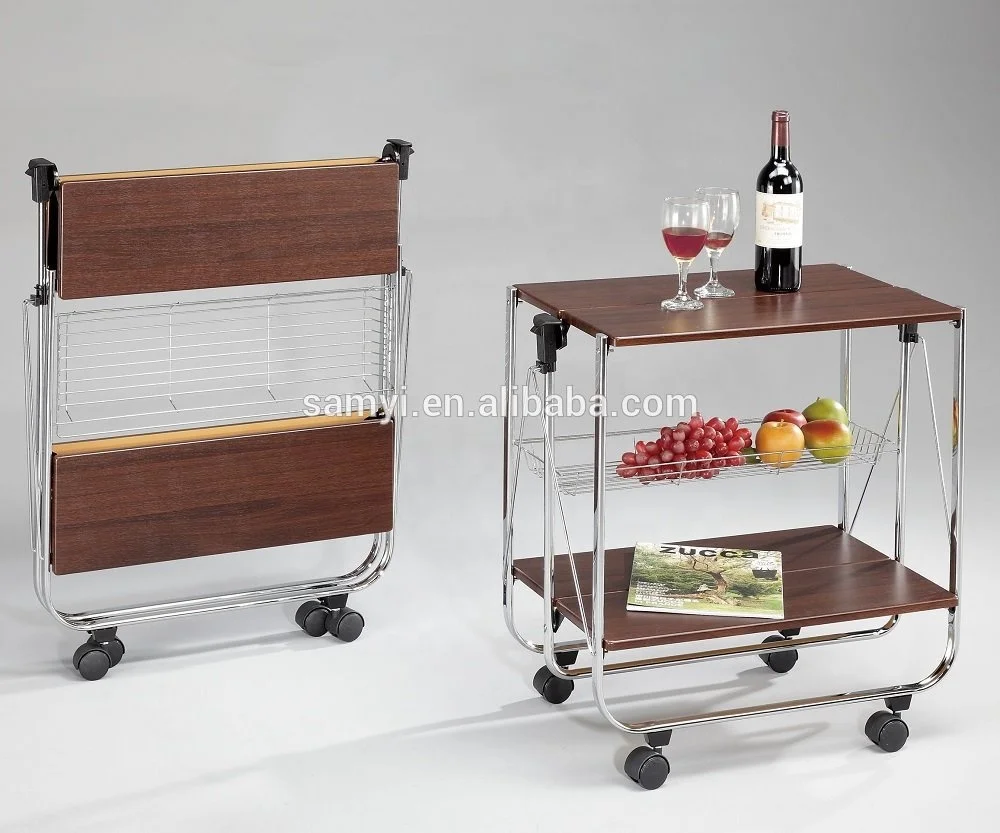 
Folding Kitchen Trolley Cart 
