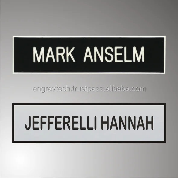 Black White Name Tags Rowmark 25x75x2 3mm 1x3x3 32 Rmb 1