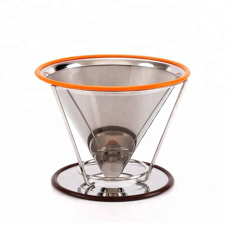 Nice Coffee Strainer Stainless Steel Filter Basket Maker Infuser Funnel Mesh