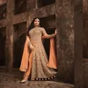 Women's Colorful Indian Designer Net Embroidery work With Diamond Stone anarkali style Floor Touch Salwar suit With Designer Dup