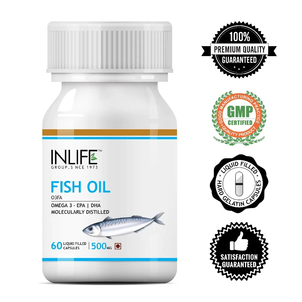 Inlife Omega 3 (epa/dha 18/12) Fish Oil Capsules 500 Mg Liquid Filled