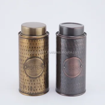 Stainless Steel Engraved Tea Coffee Sugar Cads Stainless Steel Engraved Tea Coffee Sugar Cads