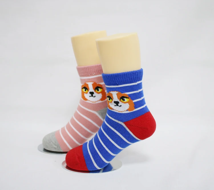 Wholesale fashion children funny cartoon 100% cotton high quality kid cotton socks