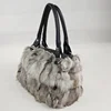 top quality genuine fox fur handbag ladies bag