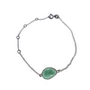 Emerald Pave Diamond 925 Silver Chain Bracelet