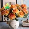 10 Heads Artificial Silk Gerbera Daisy Flowers Marigold Bouquet for Office Home Floral Decor,