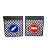 Mud Flap For Trailer Checked Design Emboss Black Mud Flap