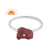 Handmade 925 Sterling Fine Silver Womens Rings Natural Bio Tourmaline Gemstone Ring Wholesale Jewelry