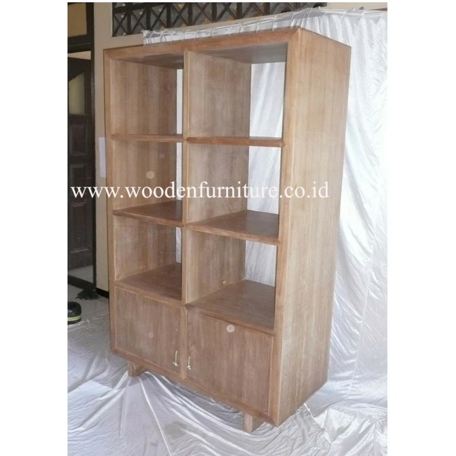 Teak Minimalist Display Cabinet Teak Wooden Showcase Contemporary