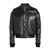 Factory Price Black Color bomber flight pilot biker coat Leather jacket for Men