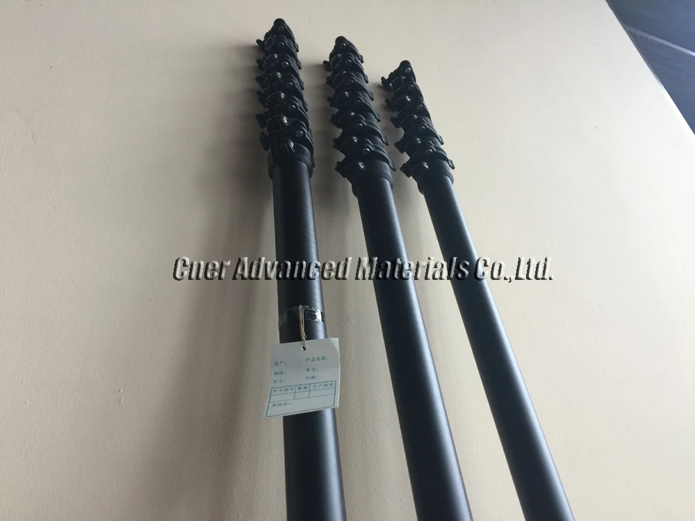 Customize Window cleaning/Solar panel cleaning telescopic pole with clamps